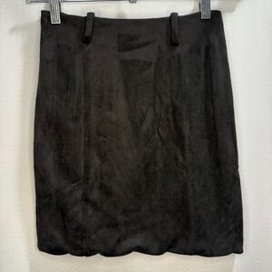 Babyboo Black Faux Suede Mini Skirt XS